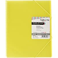 Grafoplás 39832360 － Carpeta de fundas A4 de espiral －Color amarillo y 20 fundas